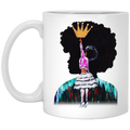 African American Coffee Mug Black Girl With Crown African Queen Art 11oz - 15oz White Mug