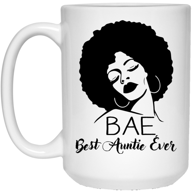 African American Coffee Mug Black Lady Best Auntie Ever 11oz - 15oz White Mug