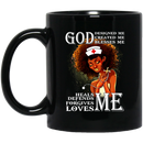 African American Coffee Mug Black Nurse God Designed Created Blesses Heals Defends Forgives Loves Me 11oz - 15oz Black Mug