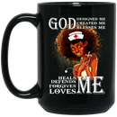 African American Coffee Mug Black Nurse God Designed Created Blesses Heals Defends Forgives Loves Me 11oz - 15oz Black Mug