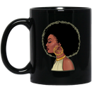 African American Coffee Mug Black Queen Afro Art For Women Girls 11oz - 15oz Black Mug