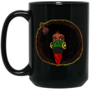 African American Coffee Mug Black Queen Afro Art For Women Girls 11oz - 15oz Black Mug