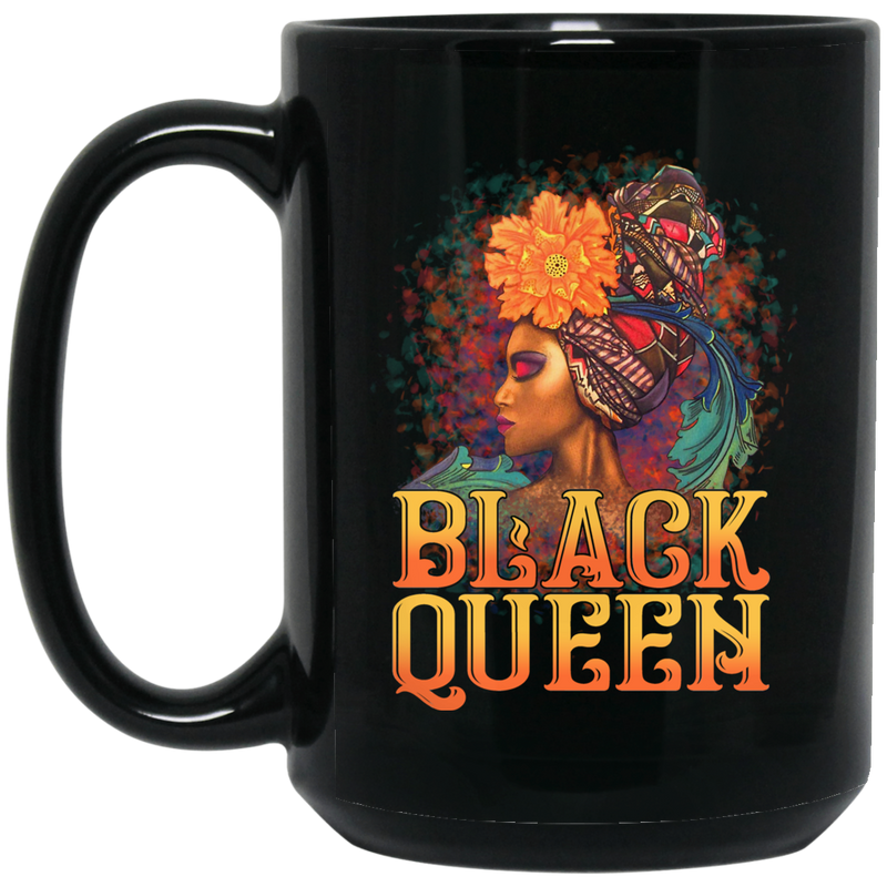African American Coffee Mug Black Queen Colorful 11oz - 15oz Black Mug