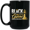 African American Coffee Mug Black Queen Powerful Beyond Measure 11oz - 15oz Black Mug