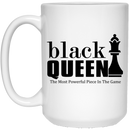 African American Coffee Mug Black Queen The Most Powerful Piece In The Game Black History Month 11oz - 15oz White Mug
