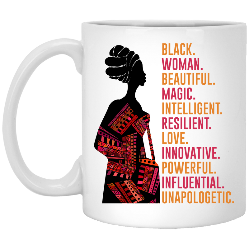 African American Coffee Mug Black Women Beautiful Magic Intelligent 11oz - 15oz White Mug CustomCat