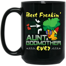 African American Coffee Mug Black Women Best Freakin's Aunt Godmother Ever 11oz - 15oz Black Mug