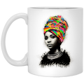 African American Coffee Mug Black Women Colorful Art 11oz - 15oz White Mug