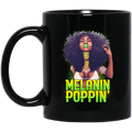 African American Coffee Mug Black Women Melanin Poppin' Black History Month Mug for African Pride 11oz - 15oz Black Mug