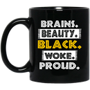 African American Coffee Mug Brain Beauty Black Woke Proud 11oz - 15oz Black Mug