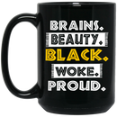 African American Coffee Mug Brain Beauty Black Woke Proud 11oz - 15oz Black Mug