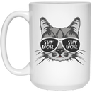 African American Coffee Mug Cat Stay Woke Wear A Glasses 11oz - 15oz White Mug