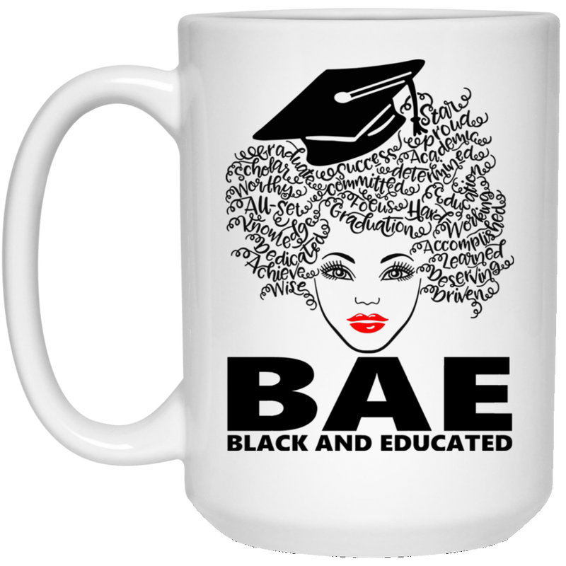 African American Coffee Mug Cute African American Women Mug BAE Black And Educated Gift 11oz - 15oz White Mug