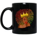 African American Coffee Mug Cute Black Girl Art Wear A Crown 11oz - 15oz Black Mug