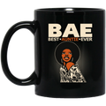 African American Coffee Mug Cute Black Women Mug BAE Best Auntie Ever Gift 11oz - 15oz Black Mug