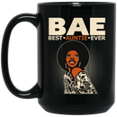 African American Coffee Mug Cute Black Women Mug BAE Best Auntie Ever Gift 11oz - 15oz Black Mug