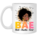 African American Coffee Mug Cute Black Women Mug BAE Best Auntie Ever Gift 11oz - 15oz White Mug