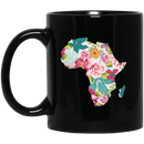 African American Coffee Mug Flowers Map Of African American 11oz - 15oz Black Mug