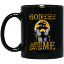 African American Coffee Mug God Designed Created Blesses Heals Defends Forgives Loves Me 11oz - 15oz Black Mug