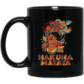 African American Coffee Mug Hakuna Matata Cute Black Girl Art 11oz - 15oz Black Mug