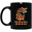African American Coffee Mug Hakuna Matata Cute Black Girl Art 11oz - 15oz Black Mug
