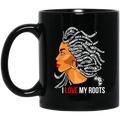 African American Coffee Mug I Love My Roots 11oz - 15oz Black Mug