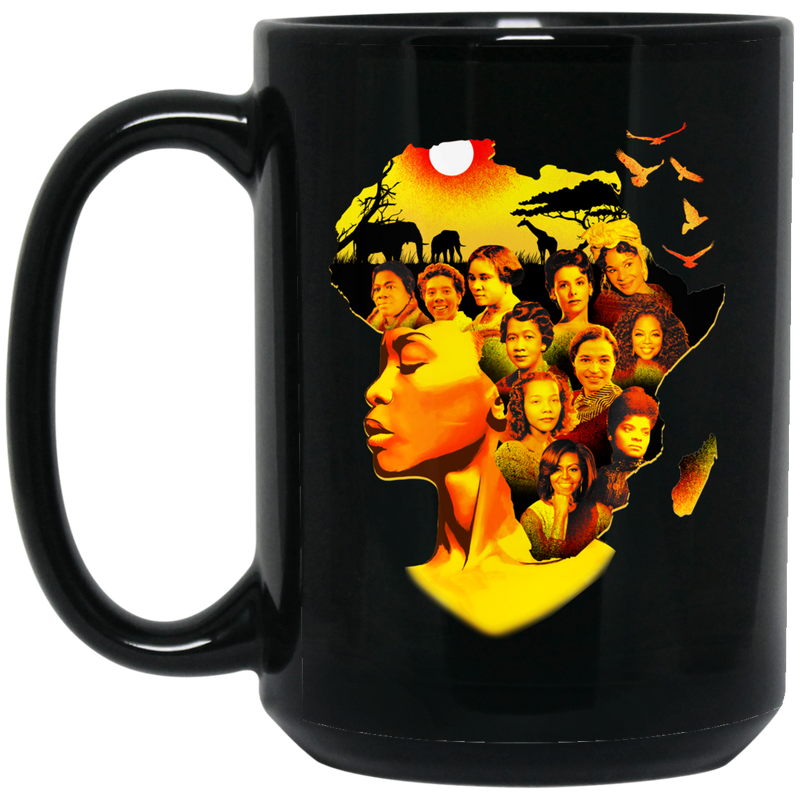 African American Coffee Mug I Love My Roots Mug Patriotic Black History Month 11oz - 15oz Black Mug