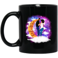 African American Coffee Mug I Love You To The Moon And Back African Couple In Love 11oz - 15oz Black Mug