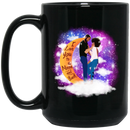 African American Coffee Mug I Love You To The Moon And Back African Couple In Love 11oz - 15oz Black Mug