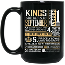 African American Coffee Mug King Are Born September 11oz - 15oz Black Mug