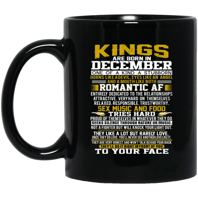 African American Coffee Mug Kings Are Born In Decemer One Of A Kind A Stubborn 11oz - 15oz Black Mug