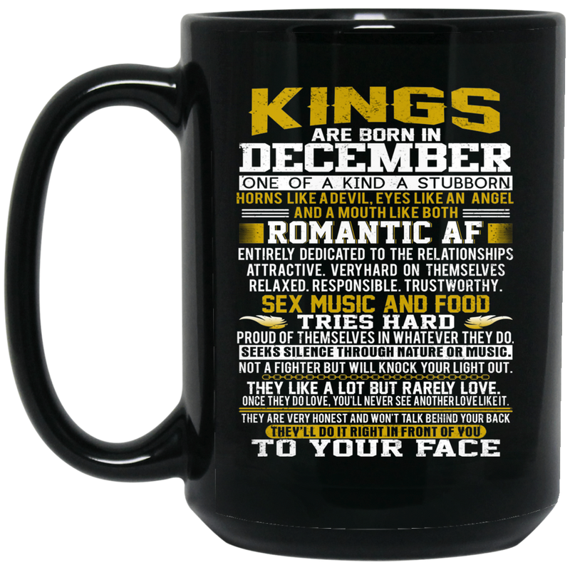 African American Coffee Mug Kings Are Born In Decemer One Of A Kind A Stubborn 11oz - 15oz Black Mug