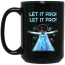 African American Coffee Mug Let It Fro Merry Christmas 11oz - 15oz Black Mug