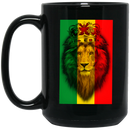 African American Coffee Mug Lion King Flag 11oz - 15oz Black Mug