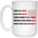 African American Coffee Mug Love Is Love Black Lives Matter American Flag 11oz - 15oz White Mug
