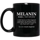 African American Coffee Mug Melanin A Dark Brown To Black Pigment Responsible For Tanning Of Skin See Also Wizard Magician 11oz - 15oz Black Mug