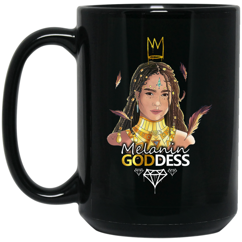 African American Coffee Mug Melanin Goddess Diamond Queen Black History Month 11oz - 15oz Black Mug