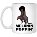 African American Coffee Mug Melanin Poppin' Black History Month Mug for African Pride 11oz - 15oz White Mug