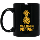 African American Coffee Mug Melanin Poppin' Pineapple Black History Month Mug for African Pride 11oz - 15oz Black Mug