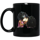 African American Coffee Mug Mom And Daughter Kiss Art 11oz - 15oz Black Mug