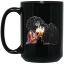 African American Coffee Mug Mom And Daughter Kiss Art 11oz - 15oz Black Mug