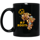 African American Coffee Mug My Roots African Map 11oz - 15oz Black Mug