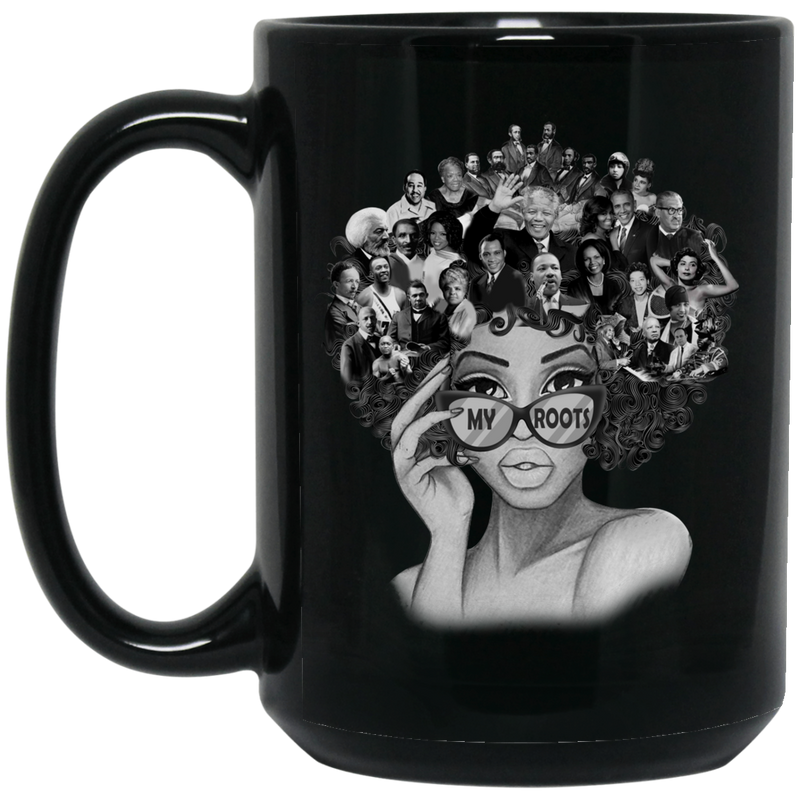 African American Coffee Mug My Roots Famous People In My Head Proud Black History Month Funny 11oz - 15oz Black Mug