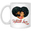 African American Coffee Mug Natural Couple In Love 11oz - 15oz White Mug