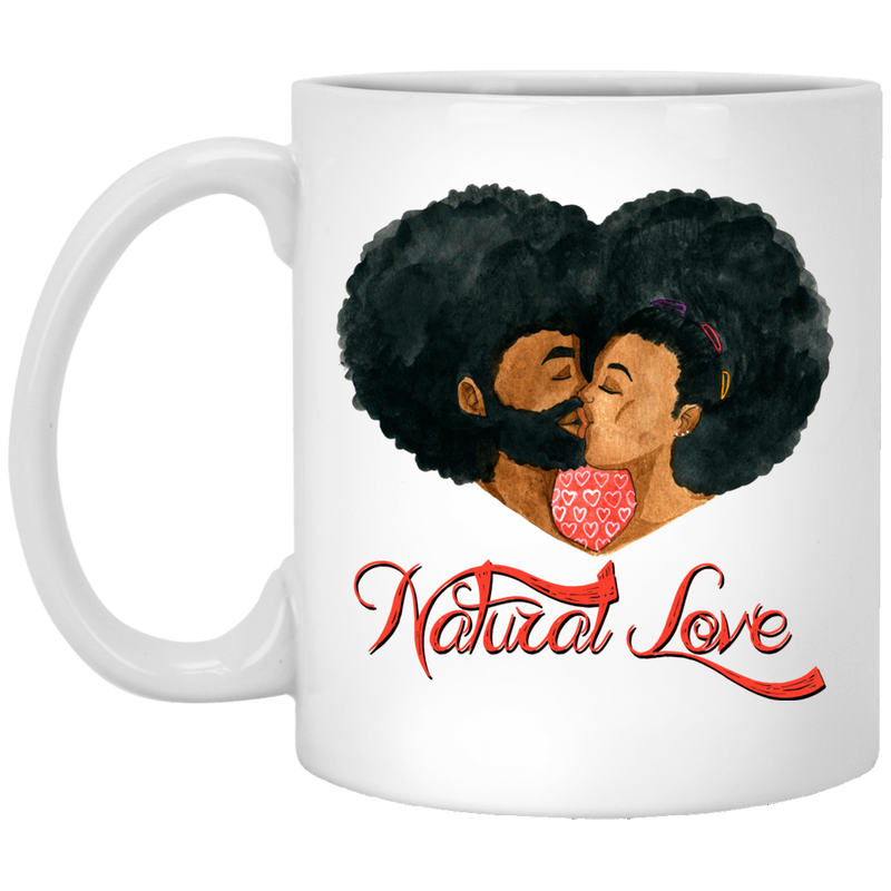 African American Coffee Mug Natural Couple In Love 11oz - 15oz White Mug