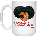African American Coffee Mug Natural Couple In Love 11oz - 15oz White Mug