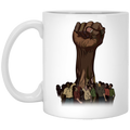 African American Coffee Mug People Strong Hand 11oz - 15oz Black Mug