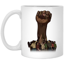 African American Coffee Mug People Strong Hand 11oz - 15oz Black Mug