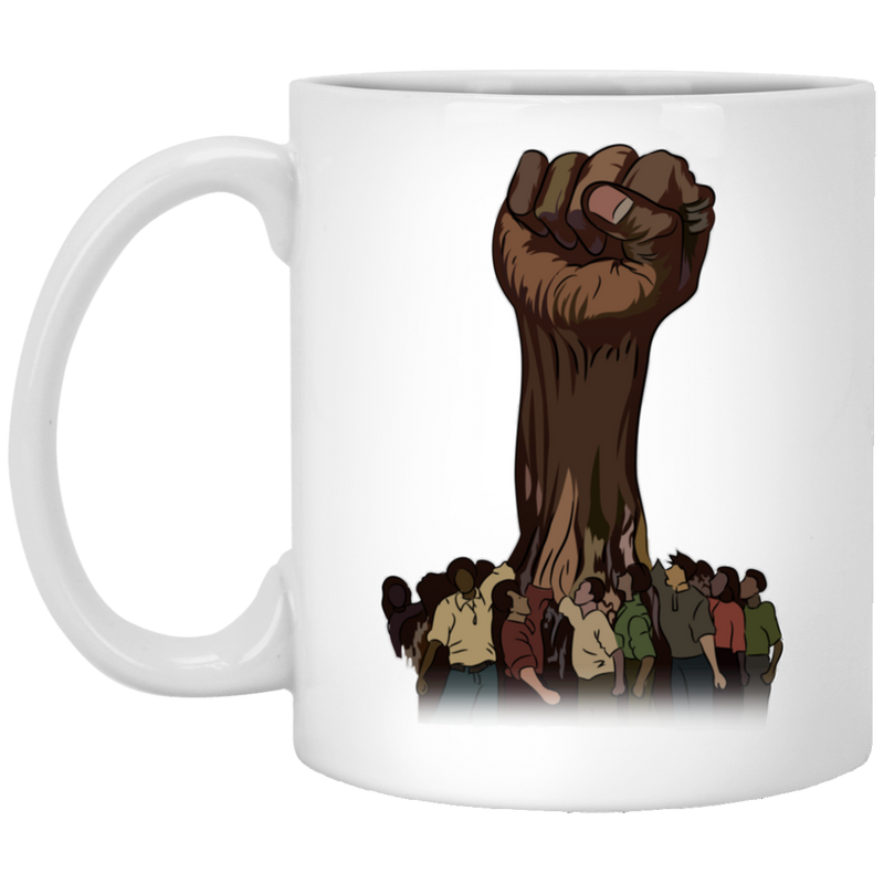 African American Coffee Mug People Strong Hand 11oz - 15oz Black Mug