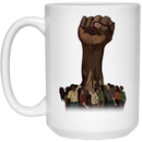 African American Coffee Mug People Strong Hand 11oz - 15oz Black Mug